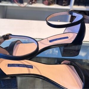Stuart Weitzman Black Ankle Strap Heels